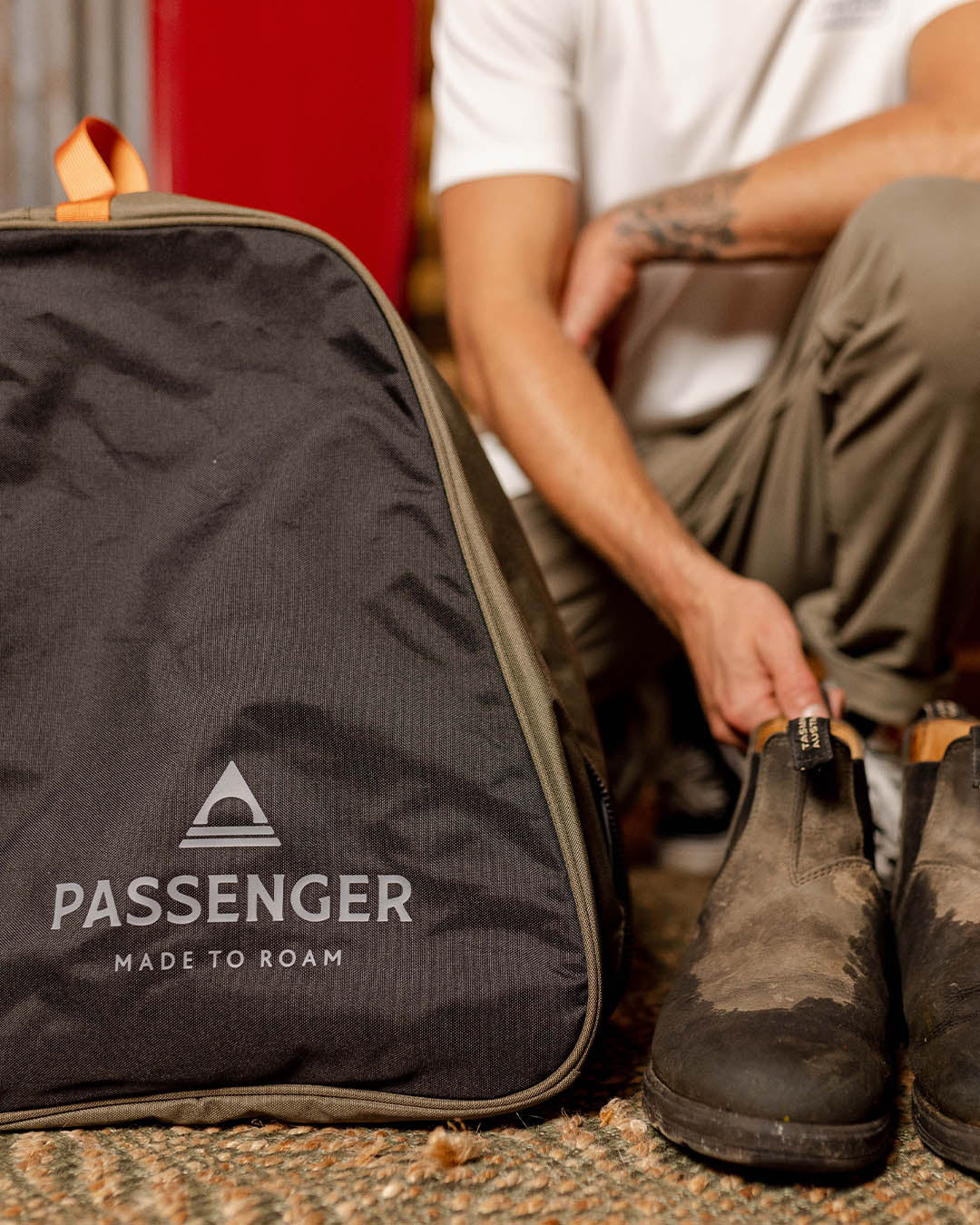 Explore Boot Bag - Black/ Khaki - Lifestyle