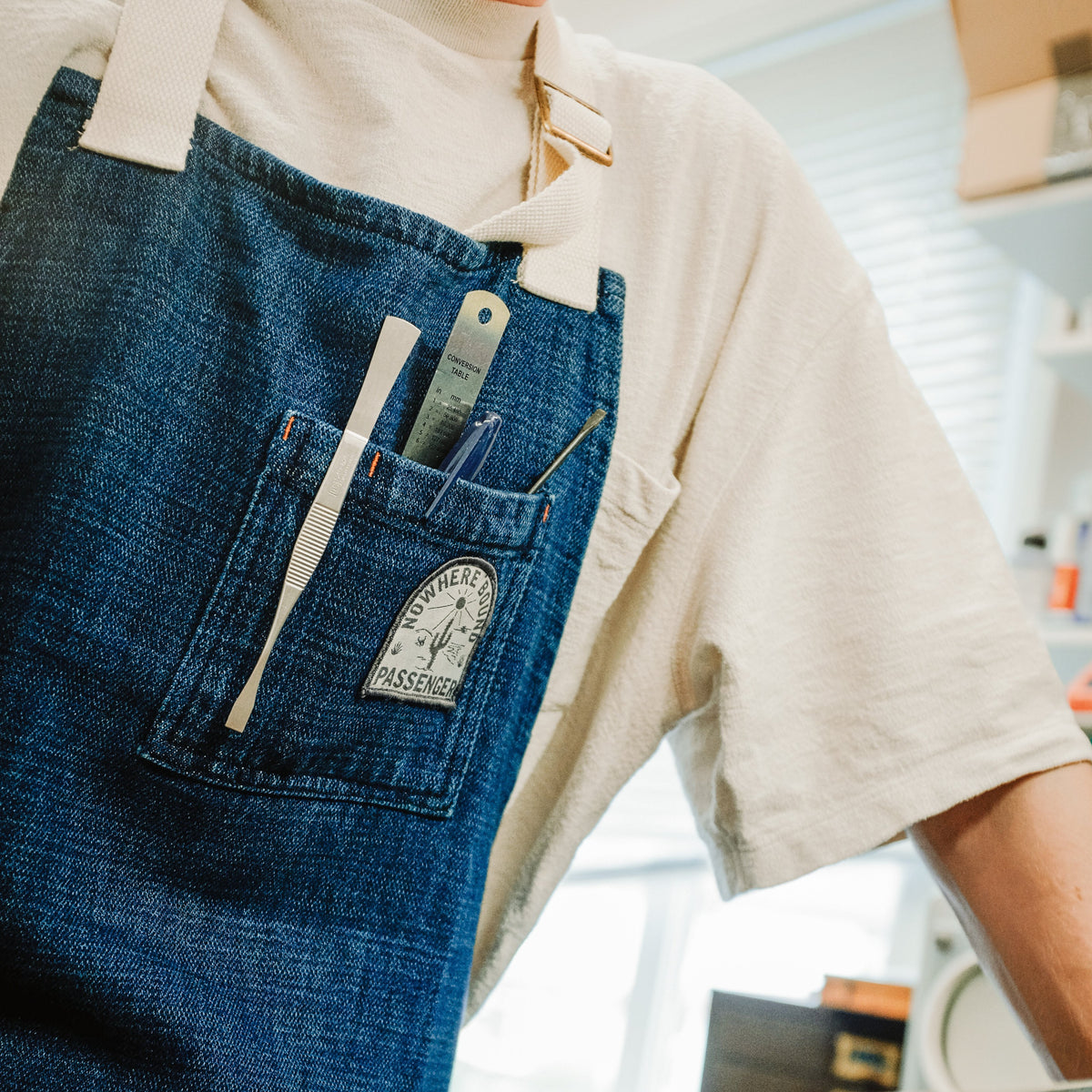 Yard Organic Cotton Denim Apron - Dark Denim - Lifestyle