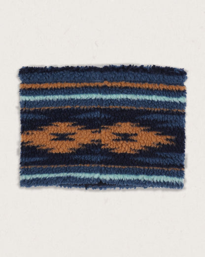 Mulled Sherpa Fleece Snood - Blue Coral Geo Pattern - Lifestyle