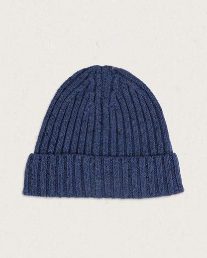 Katira Rib Knit Beanie - Blue Coral