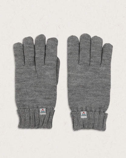 Gale Acrylic Knitted Gloves - Flecked Grey Marl - Lifestyle