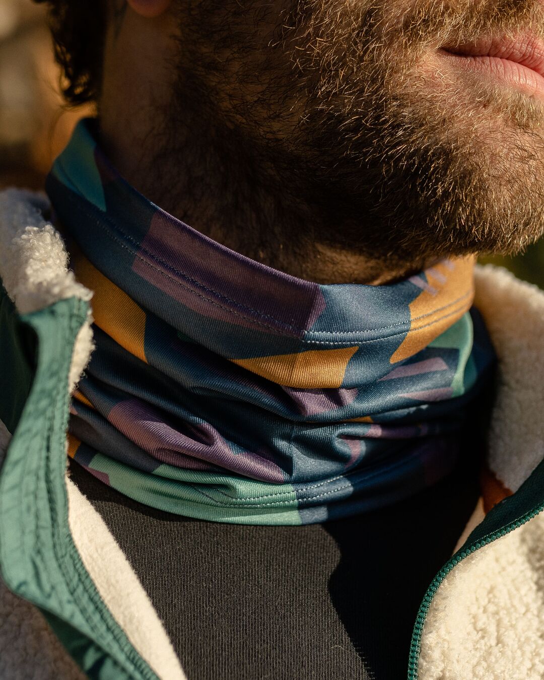 Trail Gaiter - Deep Blue Camo Pattern - Lifestyle