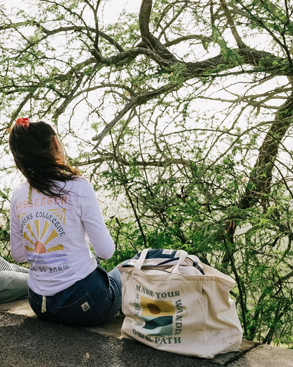 Sunrise Cotton Tote Bag - Off White - Lifestyle