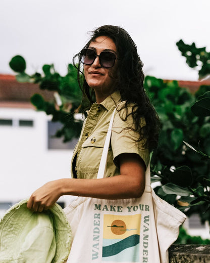 Sunrise Cotton Tote Bag - Off White - Lifestyle
