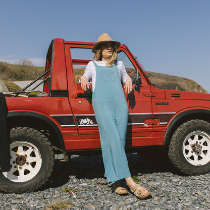 Lazy Day Dungarees - Ocean Blue - Lifestyle
