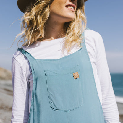 Lazy Day Dungarees - Ocean Blue - Lifestyle