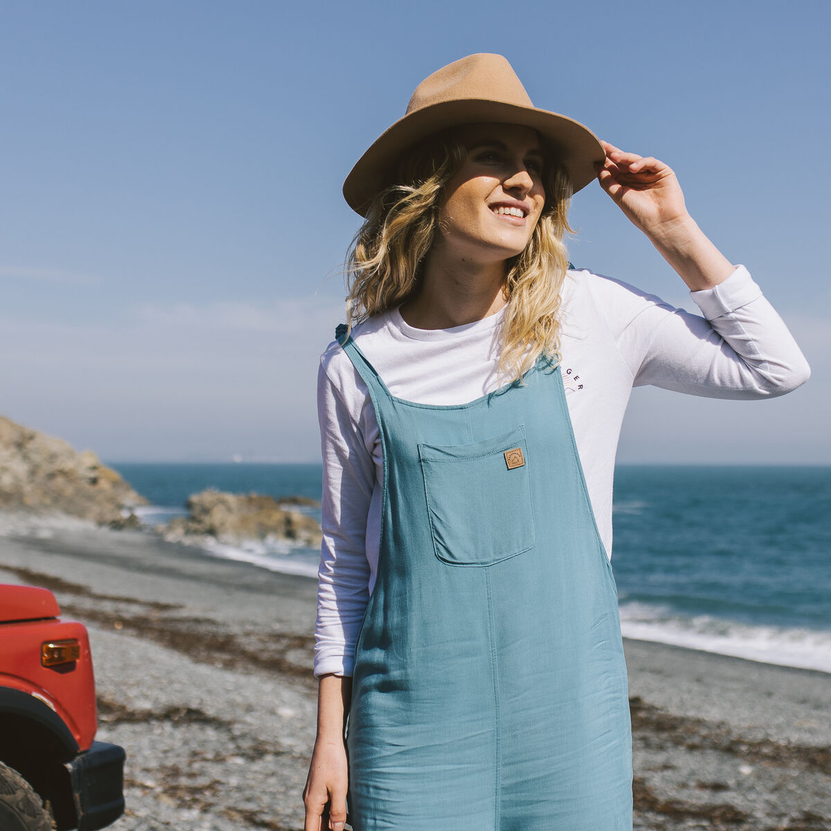 Lazy Day Dungarees - Ocean Blue - Lifestyle