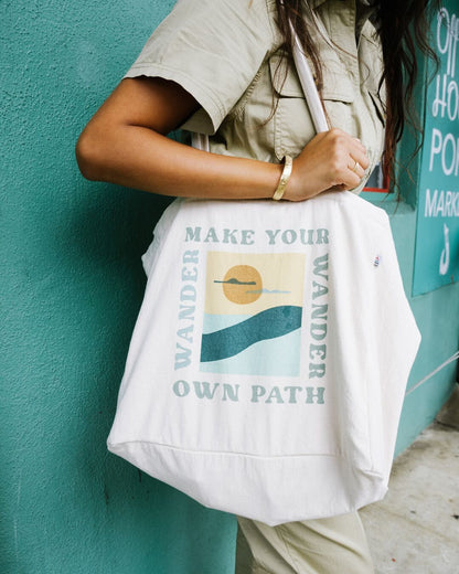 Sunrise Cotton Tote Bag - Off White - Lifestyle