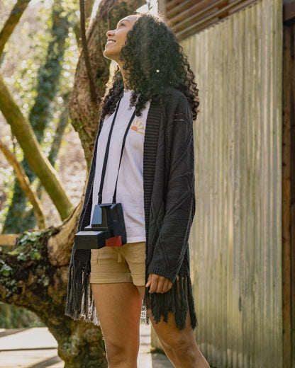 Palm Cotton Cardigan - Black - Lifestyle