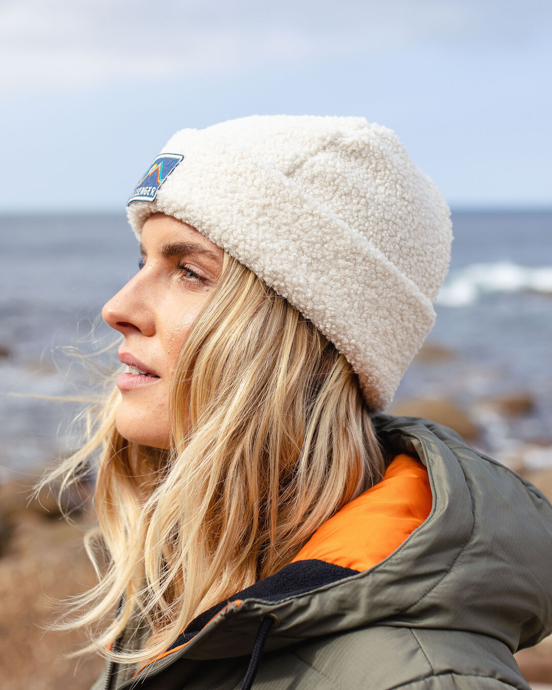 Peak Sherpa Beanie - Birch - Lifestyle - Female