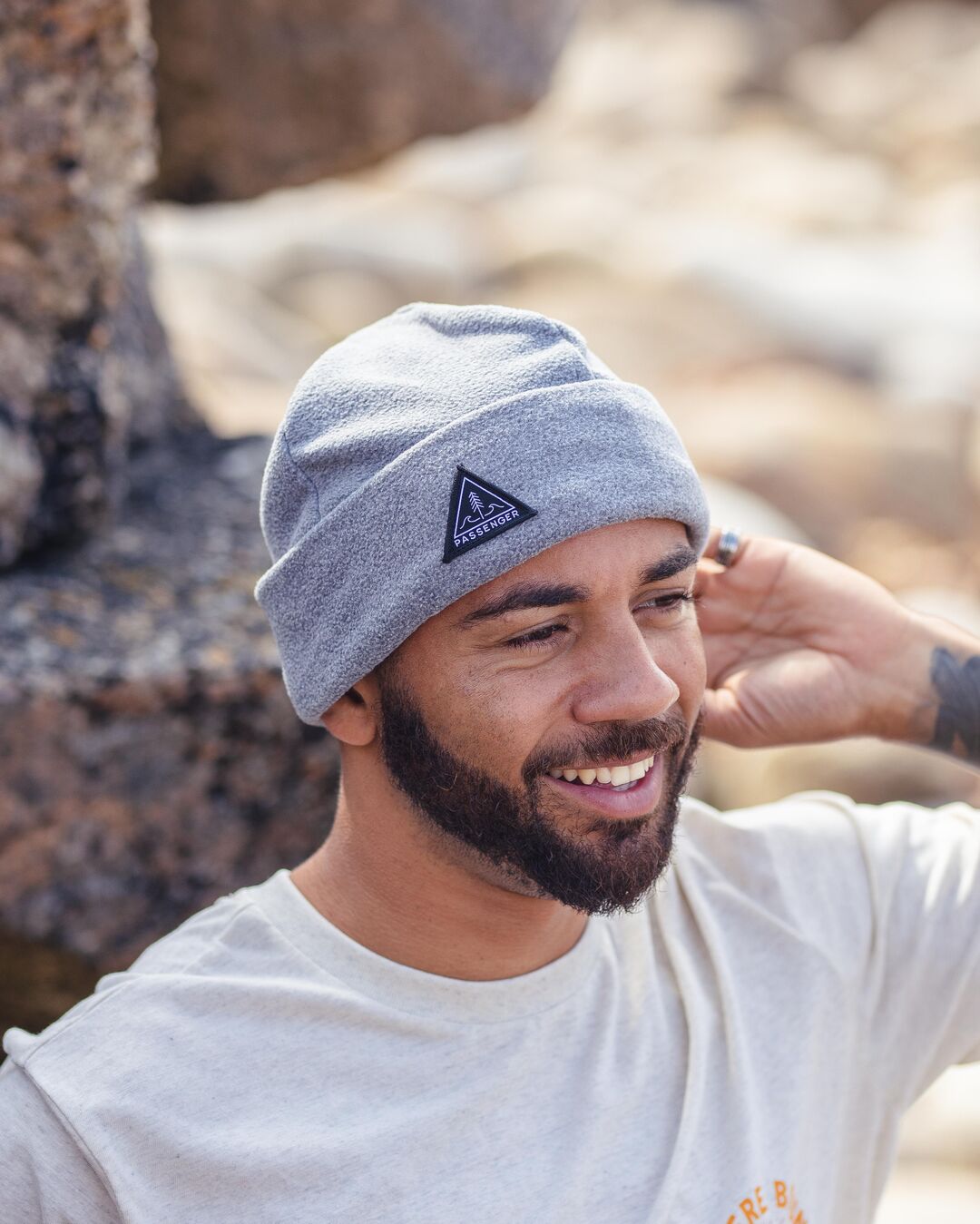 Wanderer Polar Beanie - Grey Marl - Lifestyle