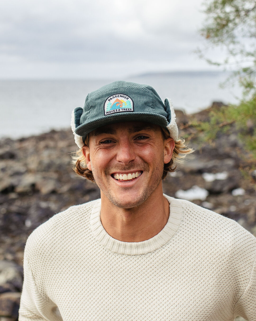 Twill Daytime Sherpa Lined Hat - Deep Ocean - Lifestyle