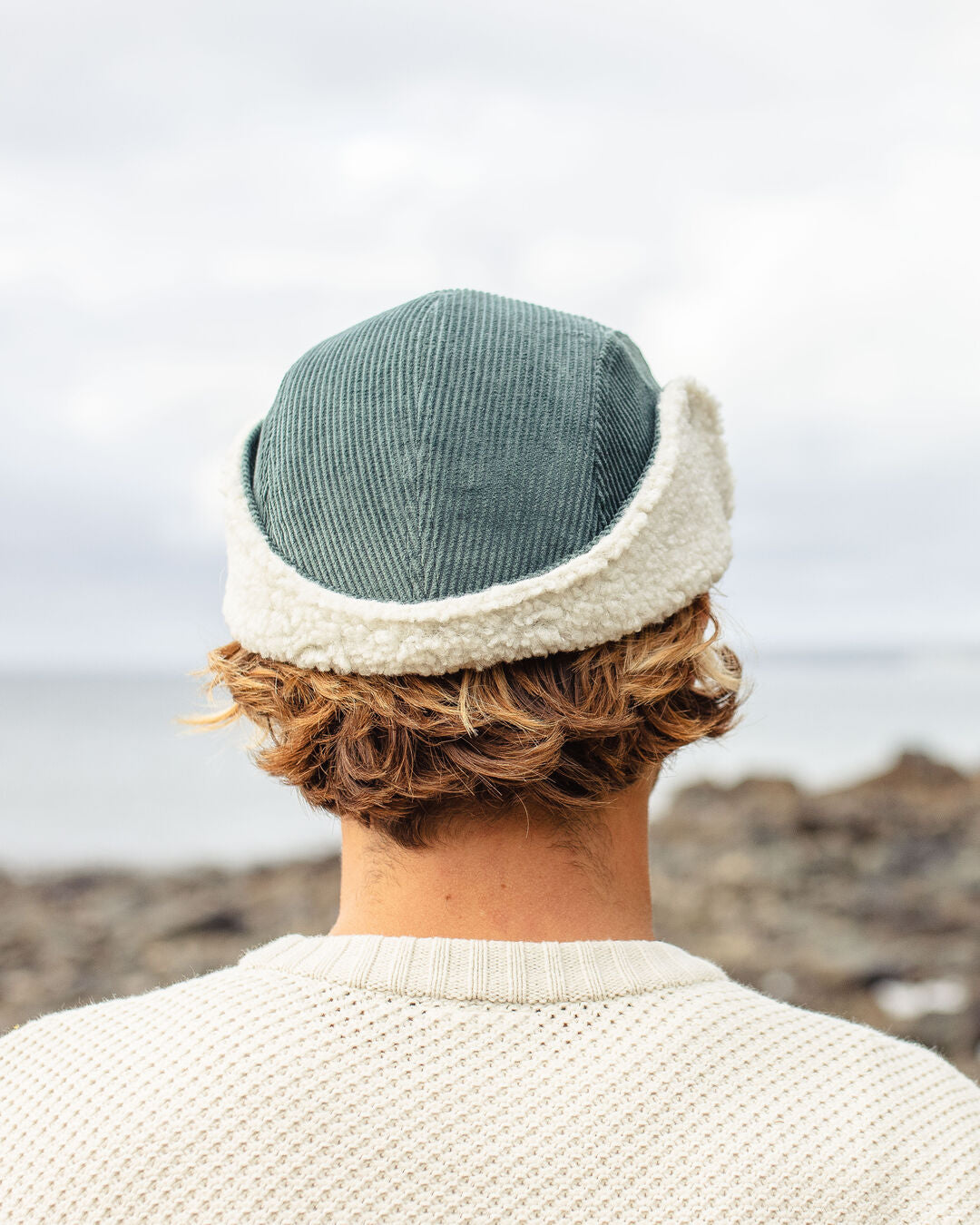 Twill Daytime Sherpa Lined Hat - Deep Ocean - Lifestyle