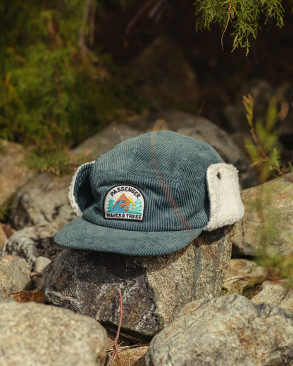 Twill Daytime Sherpa Lined Hat - Deep Ocean - Lifestyle
