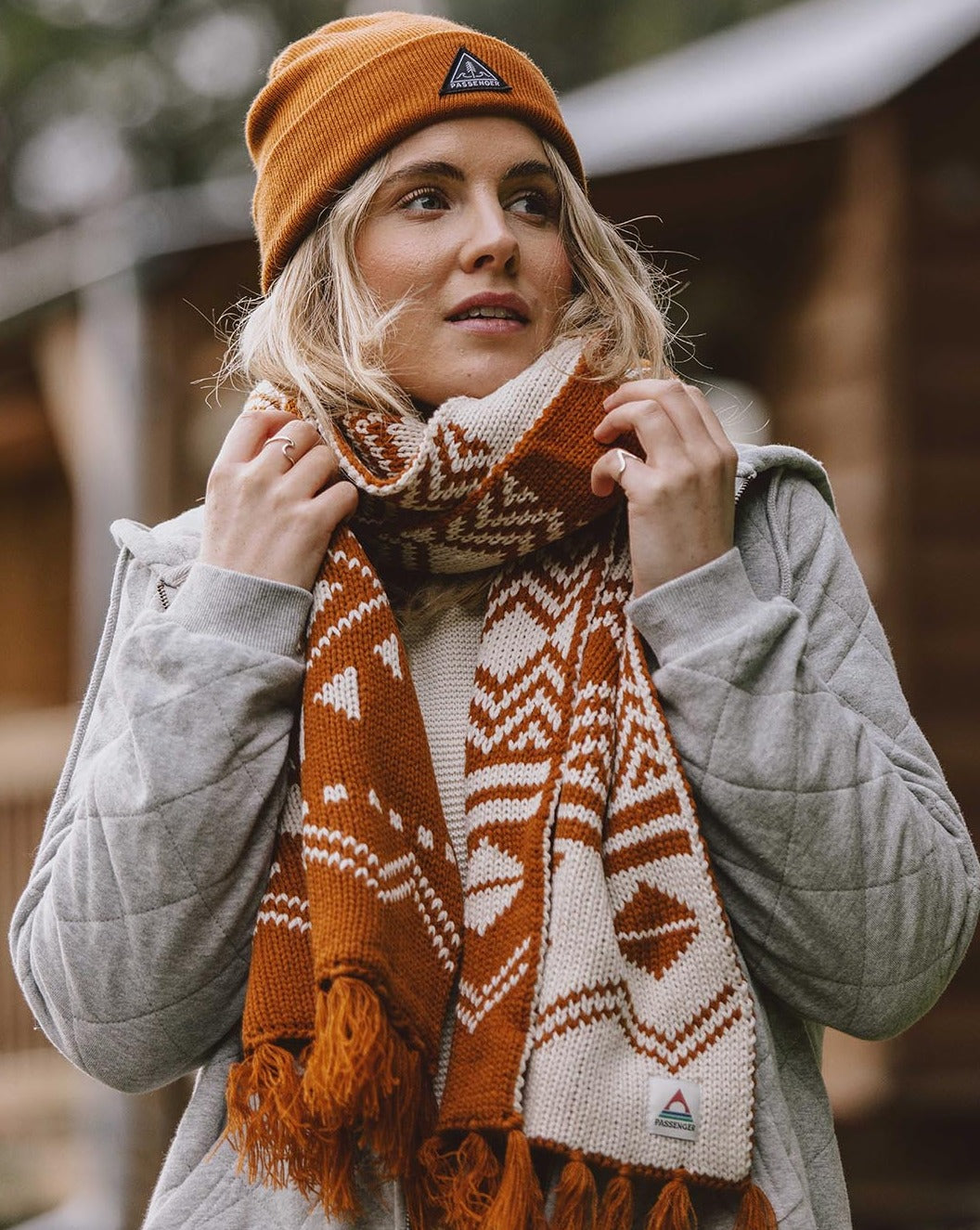 West Coast Acrylic Scarf - Glazed Ginger - Lifestyle