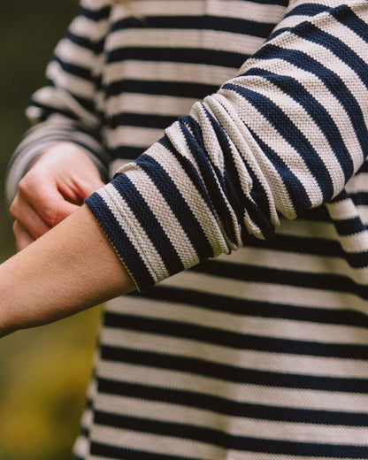 Panorama Striped LS T-Shirt - Deep Navy - Lifestyle