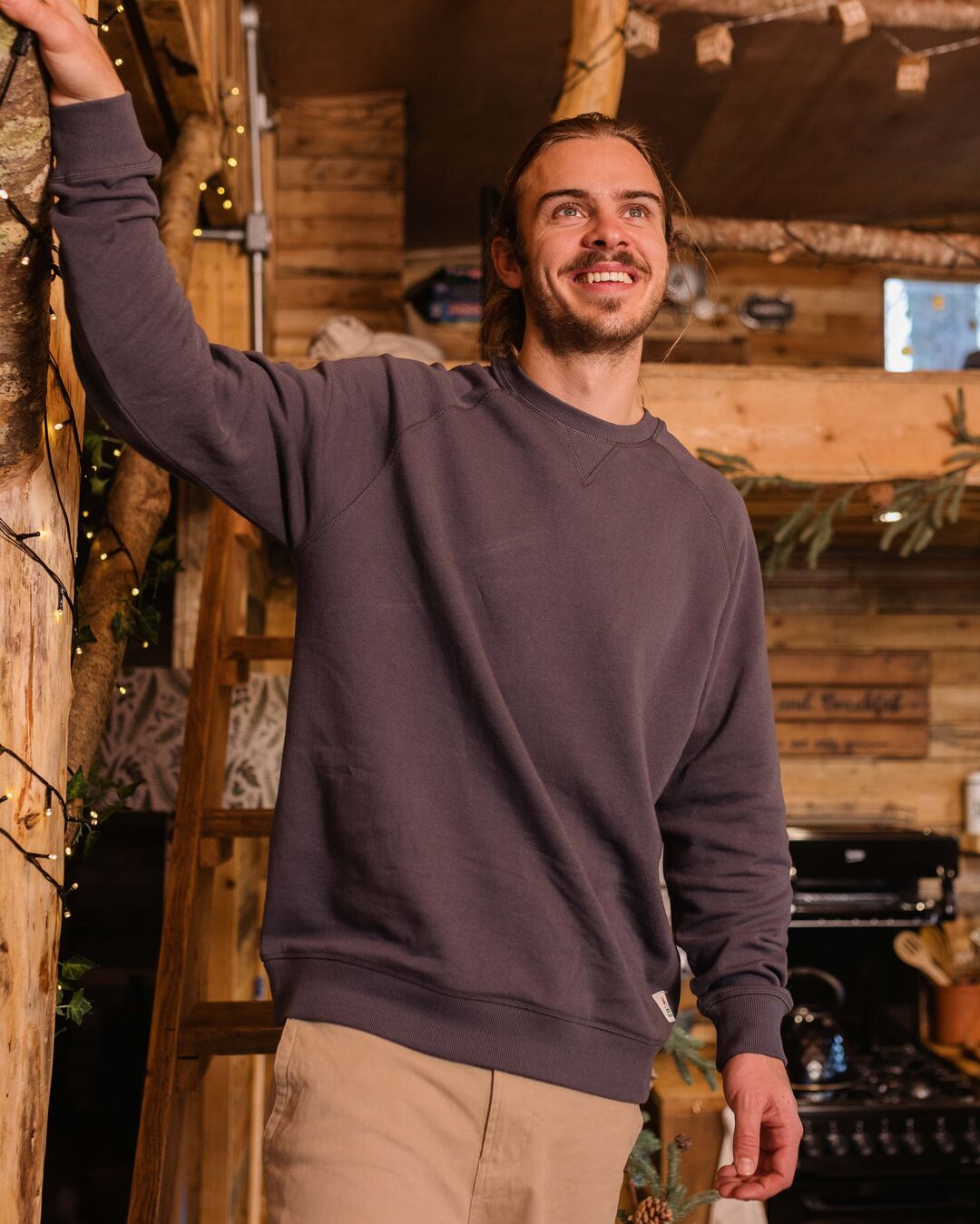 Heritage Men's Sweatshirt - Faded Black - Lifestyle
