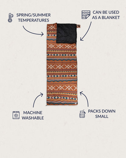Twilight Sleeping Bag - Ginger Paddle Geo - Lifestyle