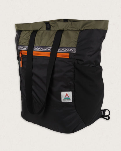 Stow Tote Backpack - True Black/ Khaki