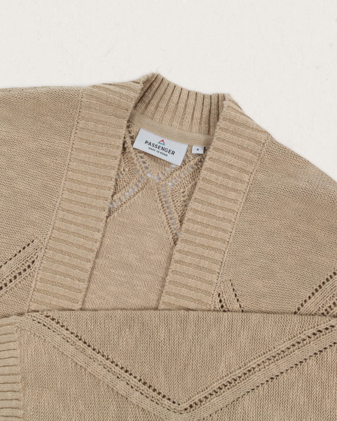 Palm Cotton Cardigan - Biscuit - Lifestyle