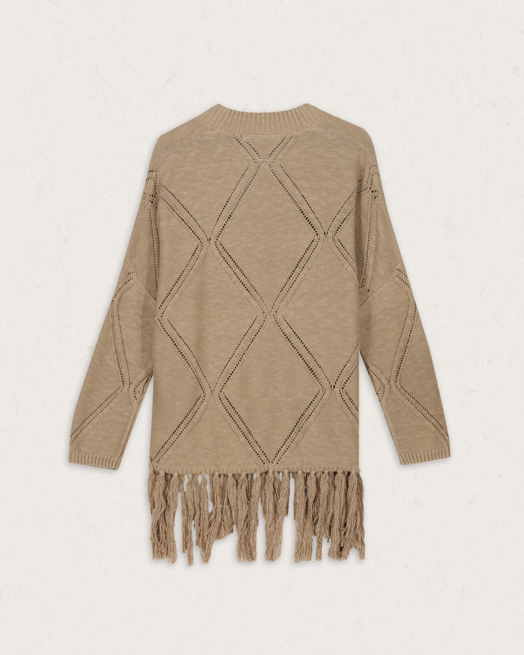 Palm Cotton Cardigan - Biscuit - Lifestyle