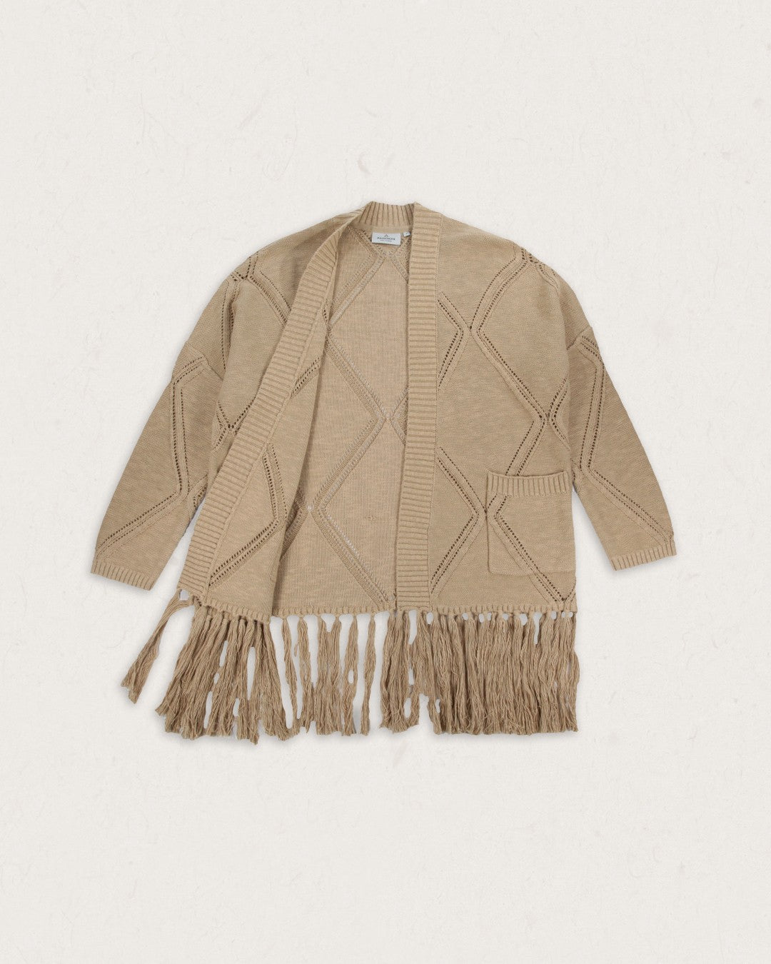 Palm Cotton Cardigan - Biscuit - Lifestyle
